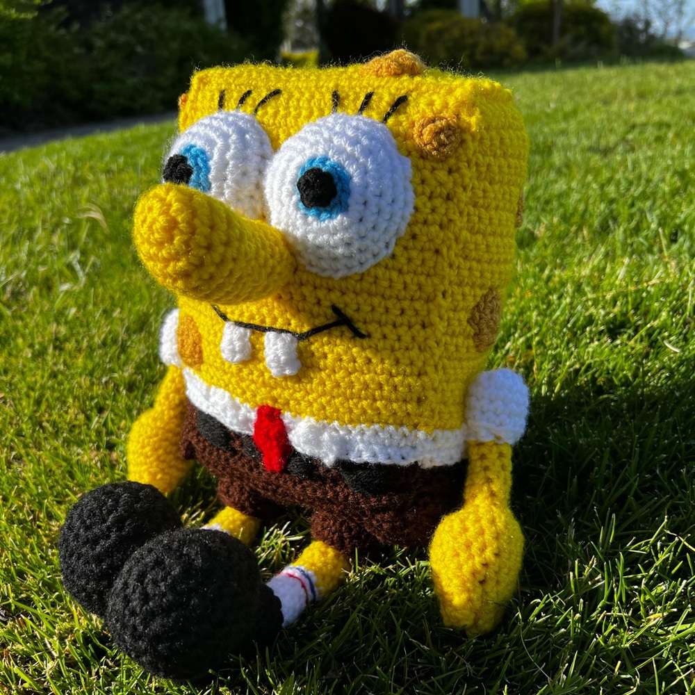 Hand Crocheted SpongeBob SquarePants Stuffed Animal Plushie! - Picture 4 of 17